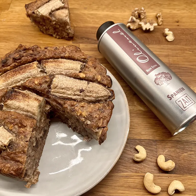 bananenkuchen mit zait olivenöl katalonien