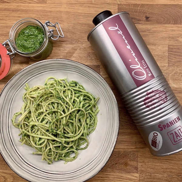 bärlauchpesto mit zait oliveoel katalonien bio