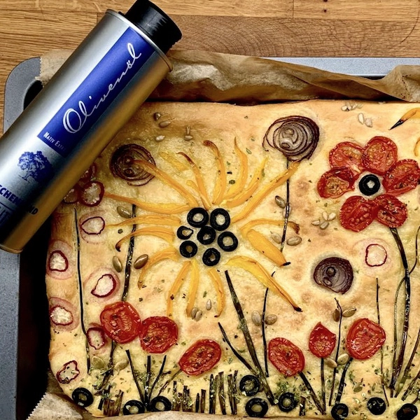 frühlingsfocacia mit zait olienoel kreta