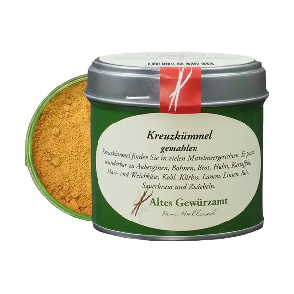 Kreuzkümmel, Dose mit Details