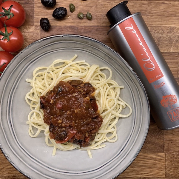 linguine puttanesco und zait olivenoel kampanien