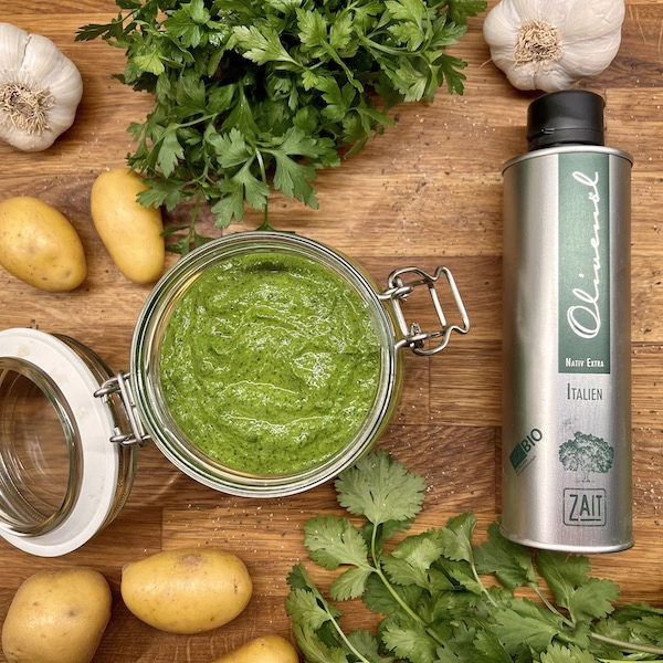 mojo verde mit zait olivenoel apulien