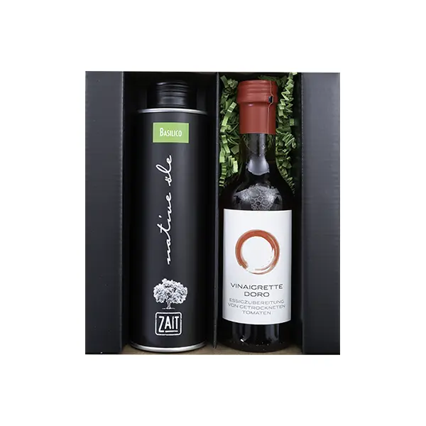 zait Olivenöl: Geschenk No. 14 0,25l Olivenöl mit Basilikum Vinaigrette Doro, 180ml