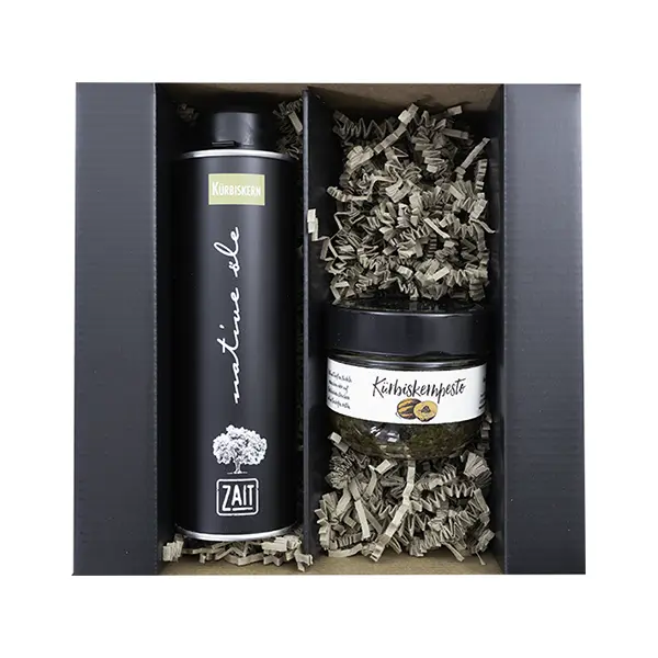 zait Olivenöl: Geschenk No. 17 0,25l Kürbiskernöl Kürbiskernpesto, 120g