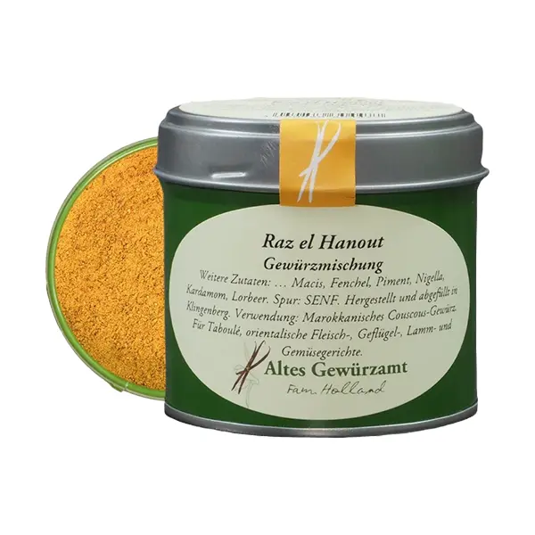 Raz el hanout, Dose mit Details
